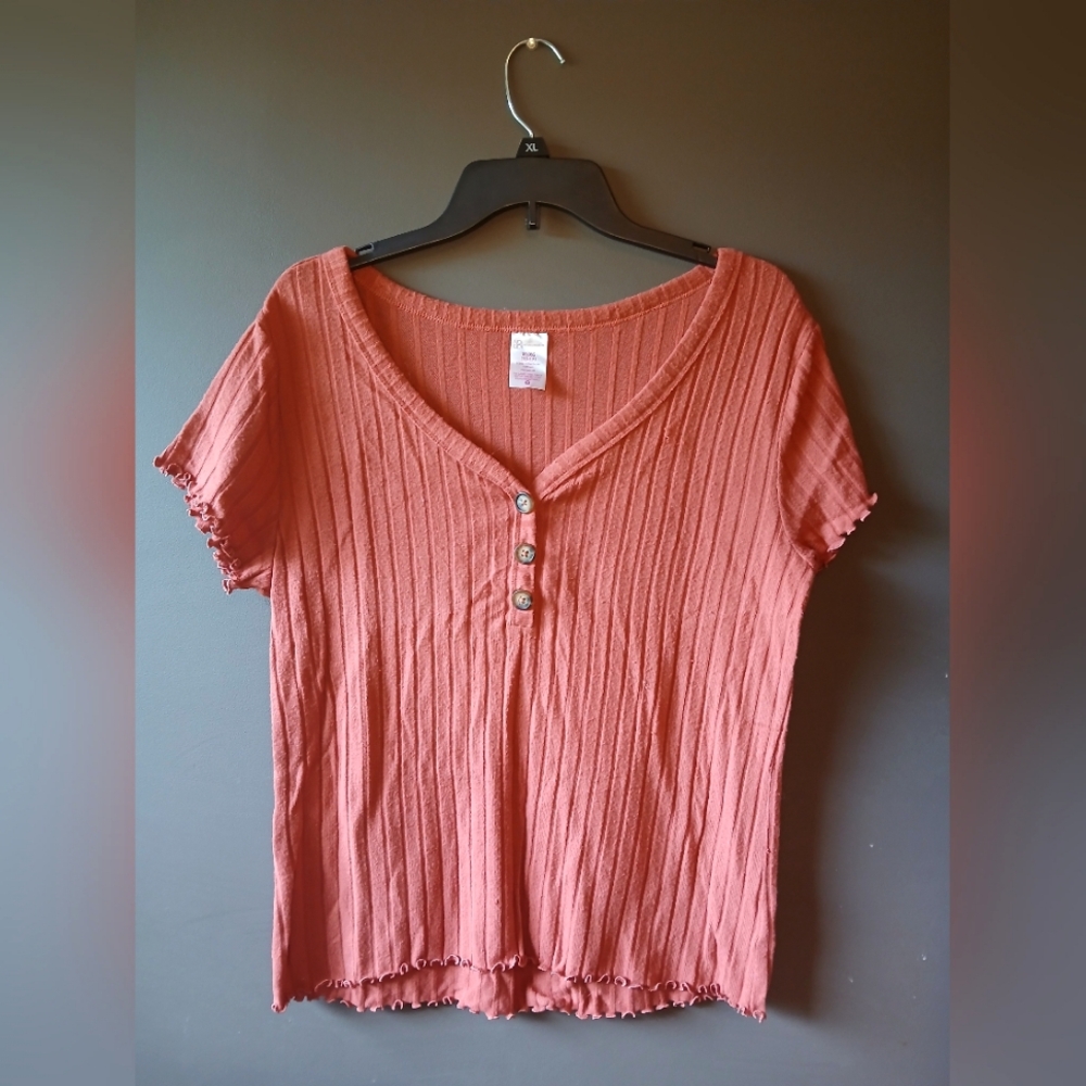 NO BOUNDARIES WOMEN'S XL PEACH SUMMER TEE-SHIRT